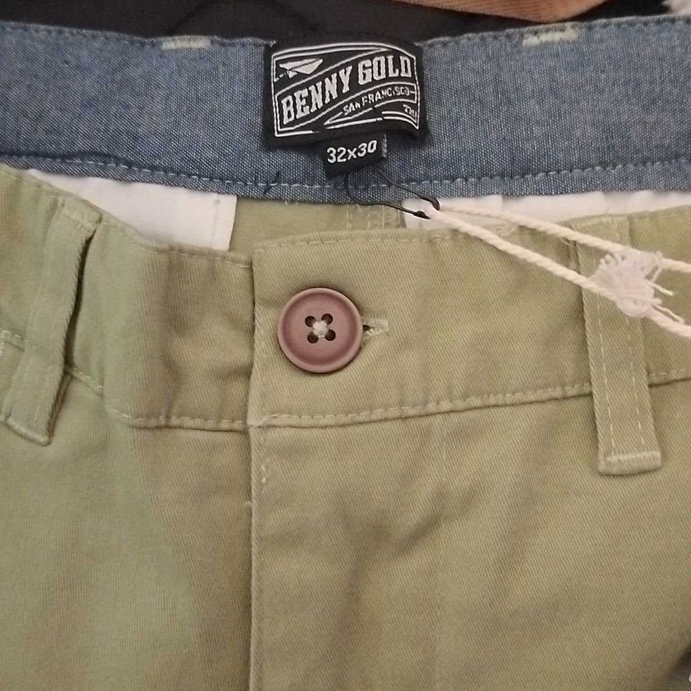 Men's Green benny gold pants - Picture 2 of 2